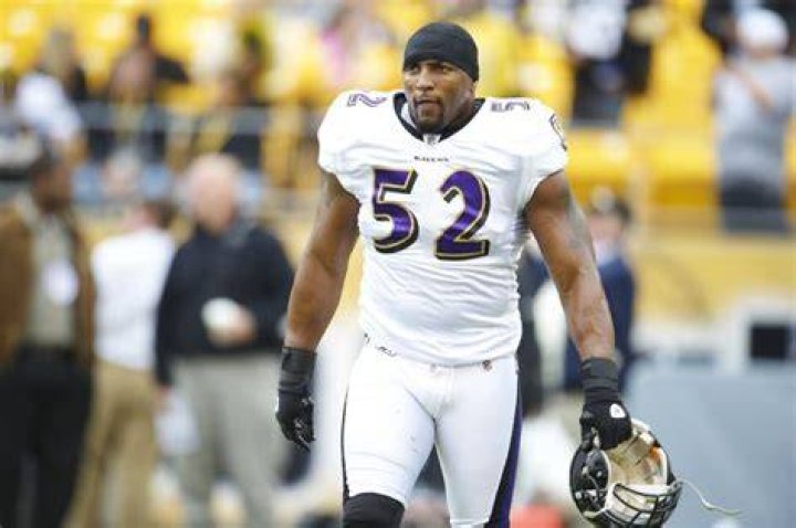 Ray Lewis before a game between Carolina Panthers and Indianapolis Colts on November 2, 2015 in Charlotte