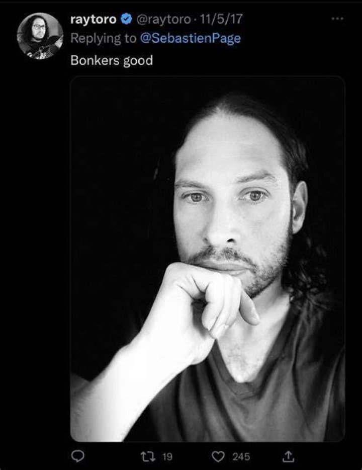 Ray Toro in a Twitter Selfie in November 2017