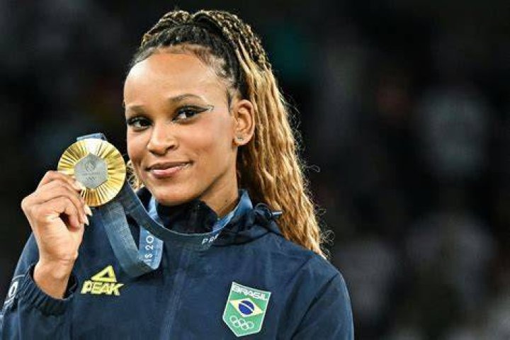 Rebeca Andrade as seen in an Instagram Post in June 2021