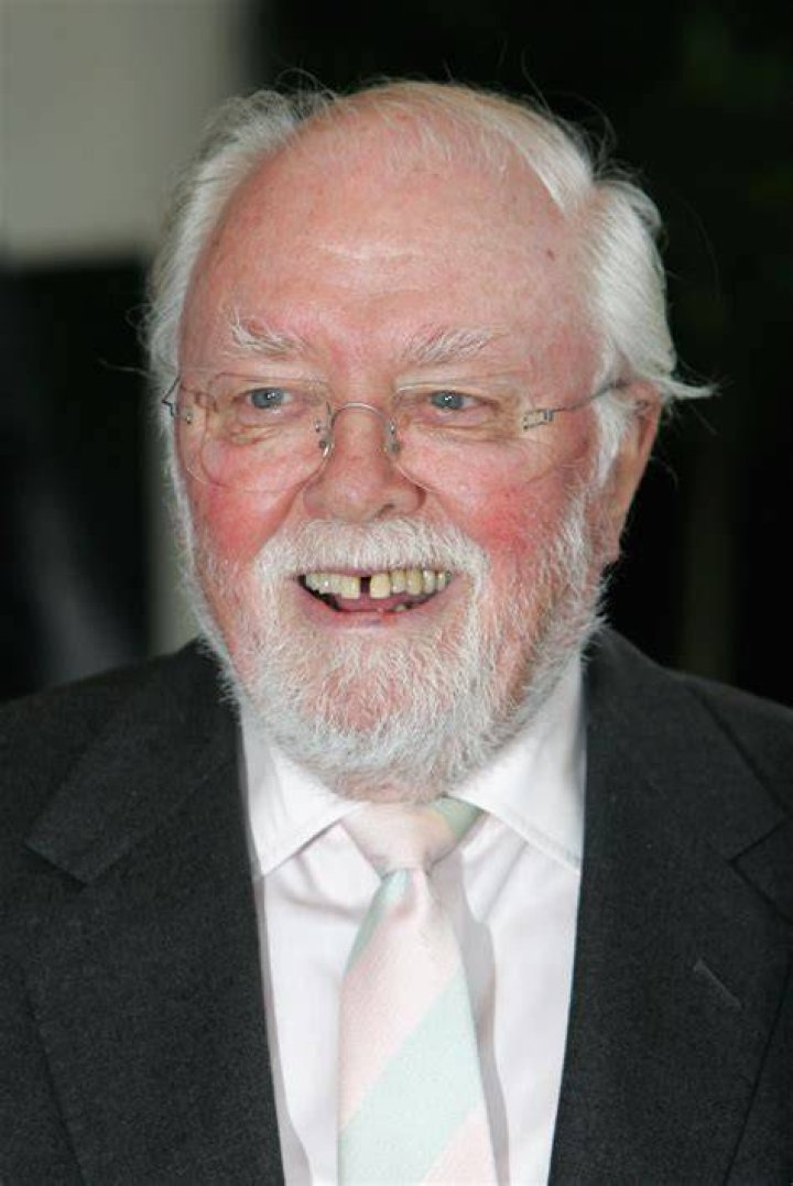 Richard Attenborough as seen smiling in 1975