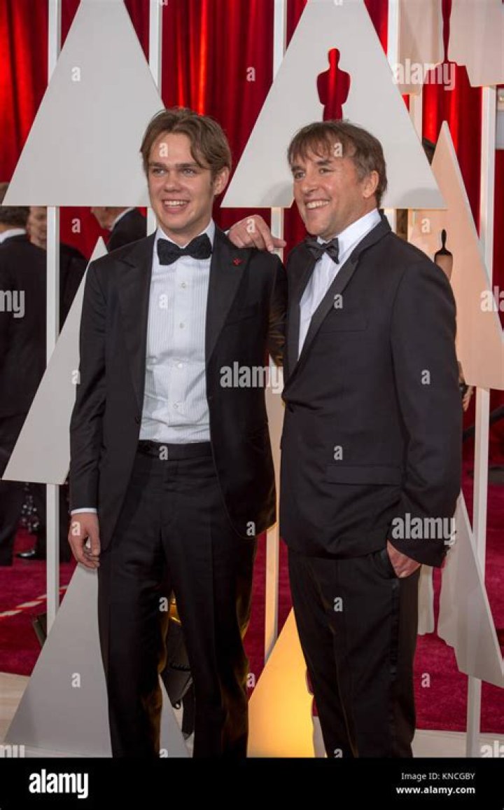 Richard Linklater and Ellar Coltrane in January 2013