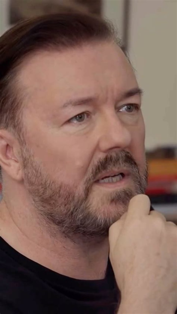Ricky Gervais in an Instagram Selfie from August 2019