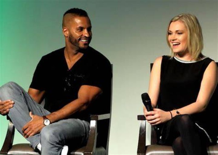 Ricky Whittle and Eliza Taylor Cotter during a conversation in 2017 at We Are Grounders 2 event