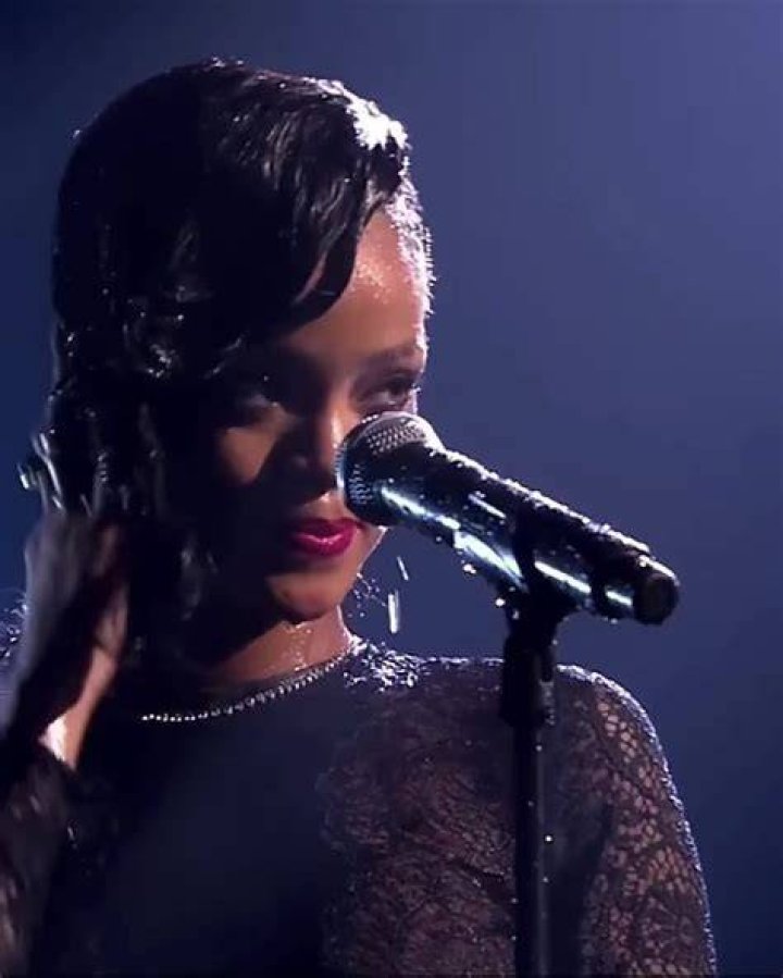 Rihanna performing at her Diamonds World Tourin Cologne on June 26, 2013