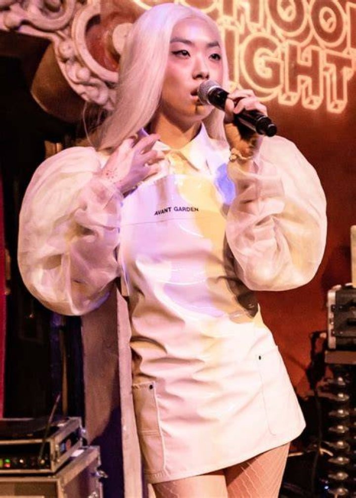 Rina Sawayama performing like at School Night at Bardot Hollywood in Los Angeles, California, on Monday, April 30, 2018