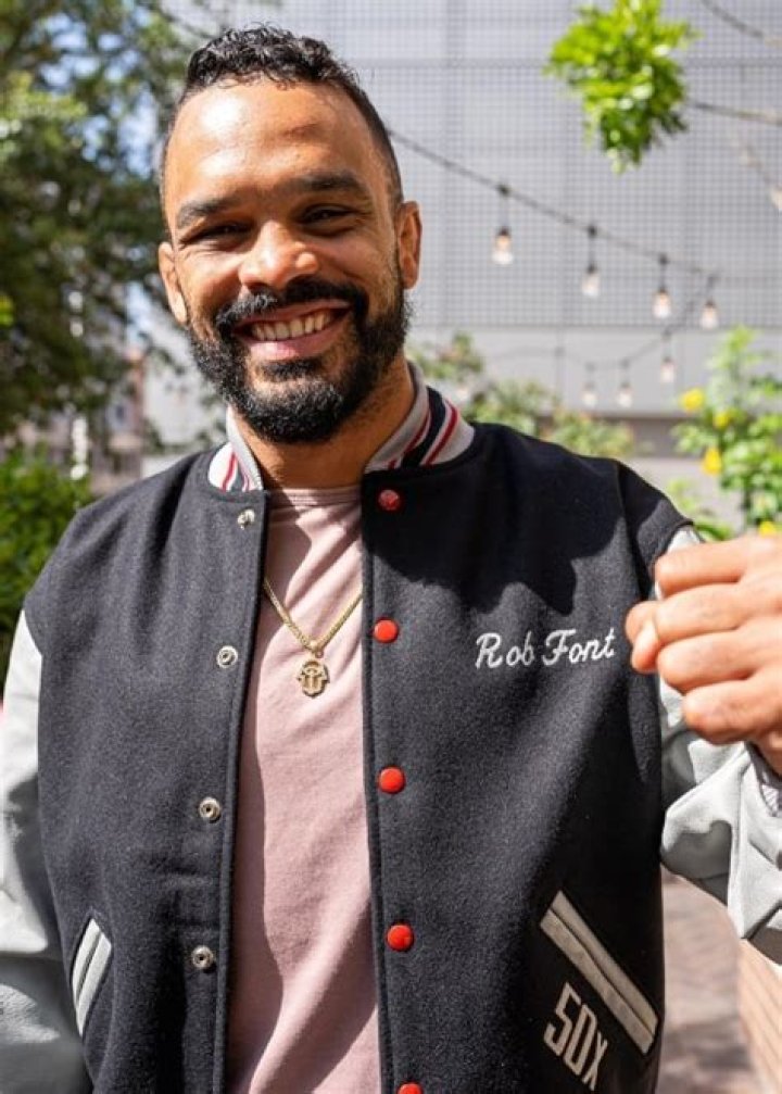 Rob Font as seen while smiling in a selfie with Kathryn Frias in June 2023