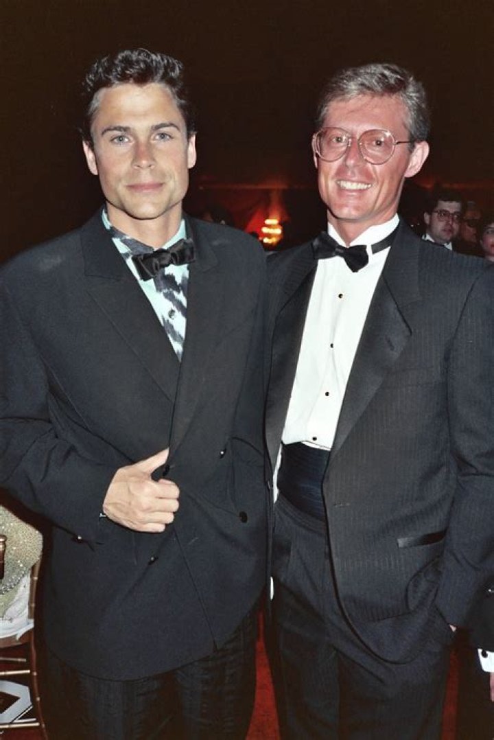 Rob Lowe and Alan Light at the Governor's Ball party after the 1989 Academy Awards