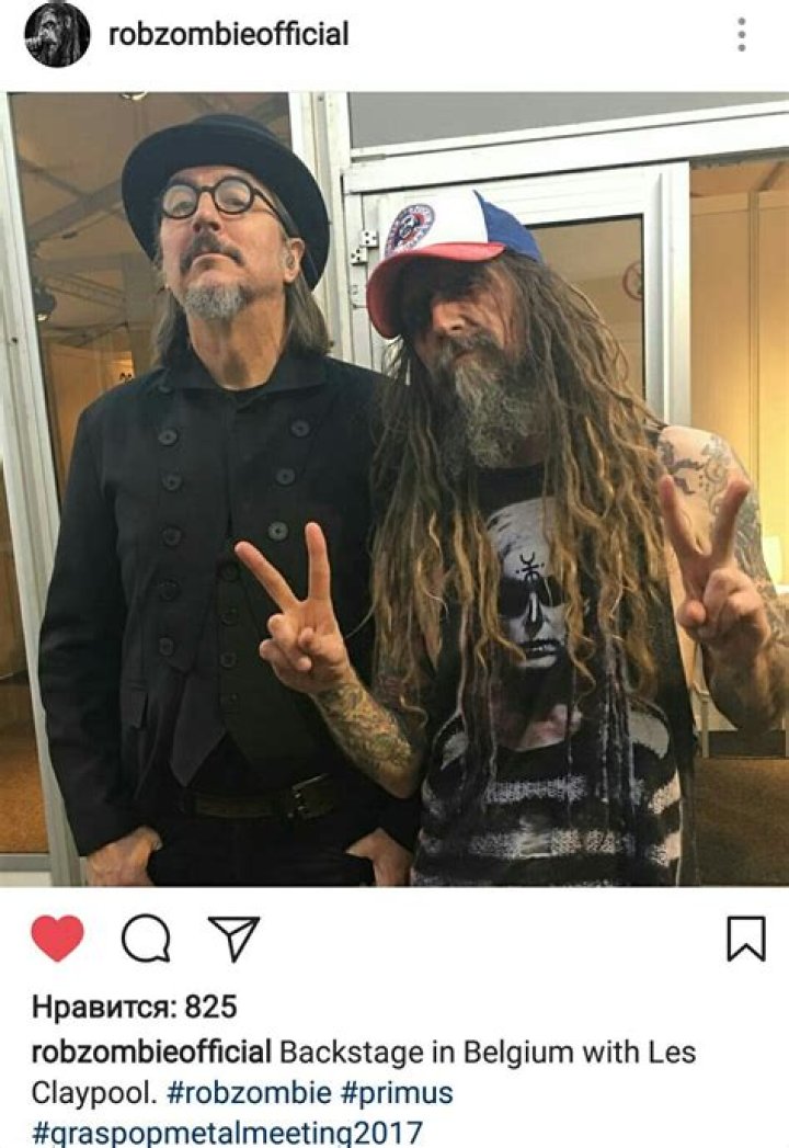 Rob Zombie with Les Claypool in March 2019