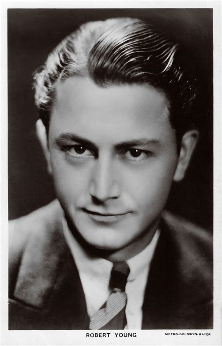 Robert Young as seen in a publicity photo from the television program 'Father Knows Best'