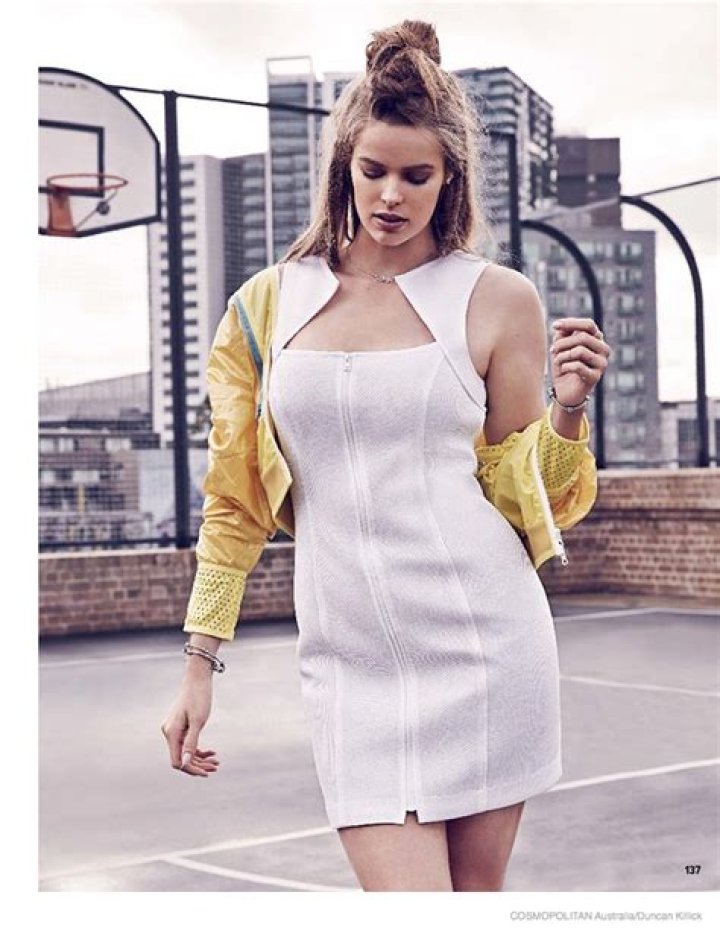 Robyn Lawley photo shoot for swimwear line.