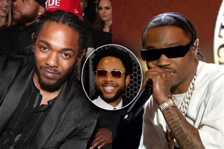 Roddy Ricch (Right) and Kendrick Lamar as seen in December 2019