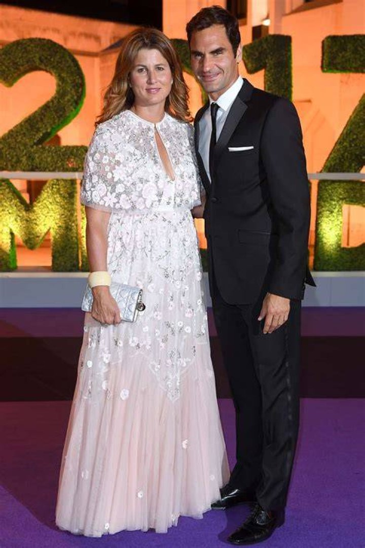 Roger Federer with wife Mirka.