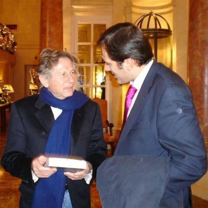 Roman Polanski (Left) and Spanish writer Diego Moldes in Madrid in 2005