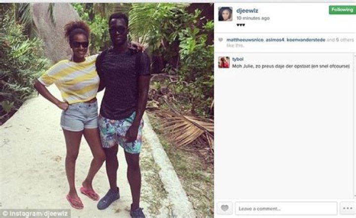 Romelu Lukaku with Julia Vandenweghe on a vacation in 2014