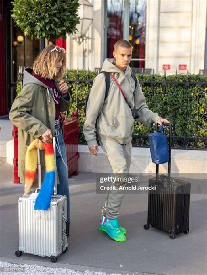 Romeo Beckham leaving the hotel in New York City in February 2017