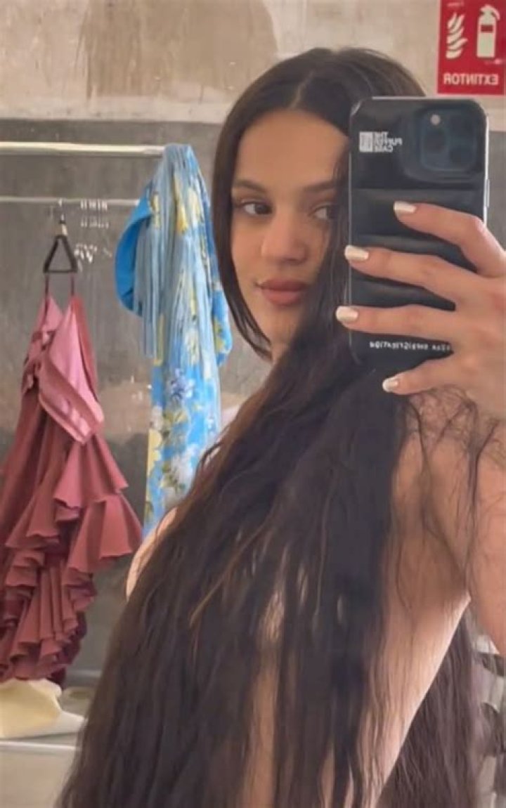 Rosal&iacute;a in a mirror selfie in June 2018