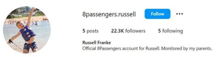 Russell Franke in an Instagram post as seen in December 2018