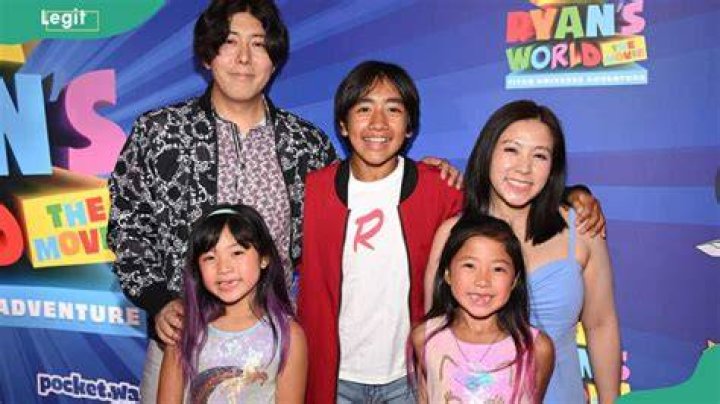 Ryan Kaji with his younger sisters, Emma and Kate, as seen in November 2020