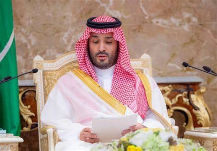 Salman of Saudi Arabia (Left) posing for the camera along with Vladimir Putin in Kremlin, Moscow in 2017