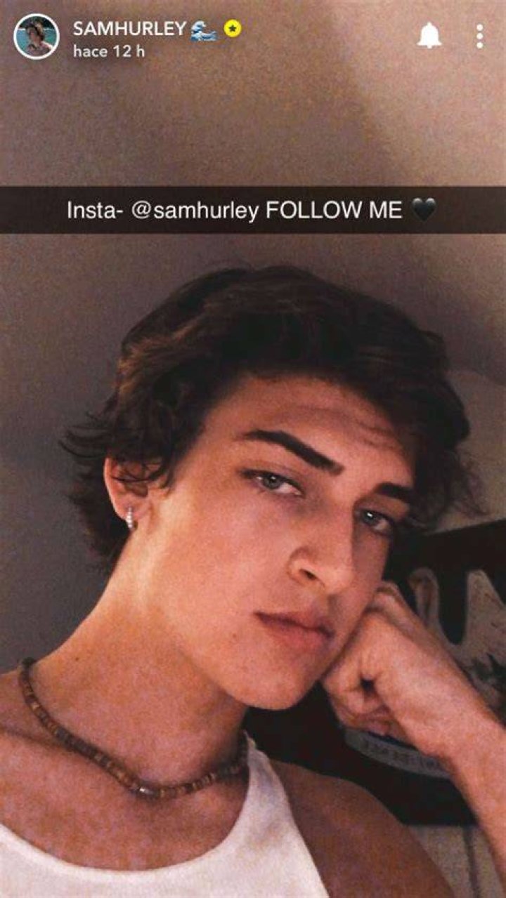 Sam Hurley in a selfie in April 2019