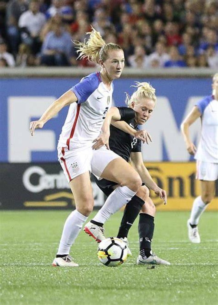 Sam Mewis during a match as seen in September 2017
