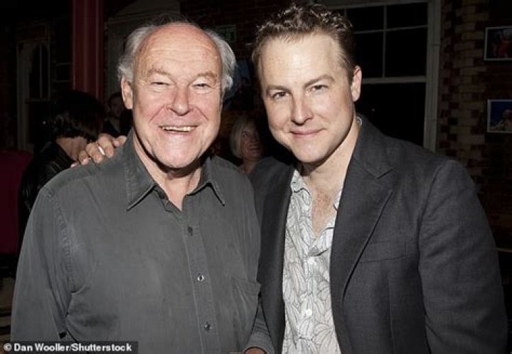 Samuel West pictured at the 'No Glory' protest in London in August 2014 wearing a Peace Pledge Union white poppy