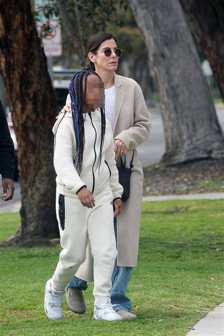 Sandra Bullock with her son Louis Bardo Bullock.