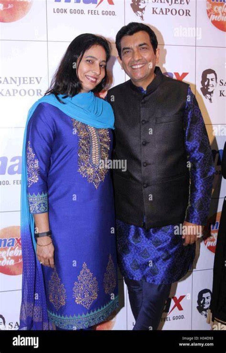 Sanjeev Kapoor and Alyona Kapoor, as seen in March 2022