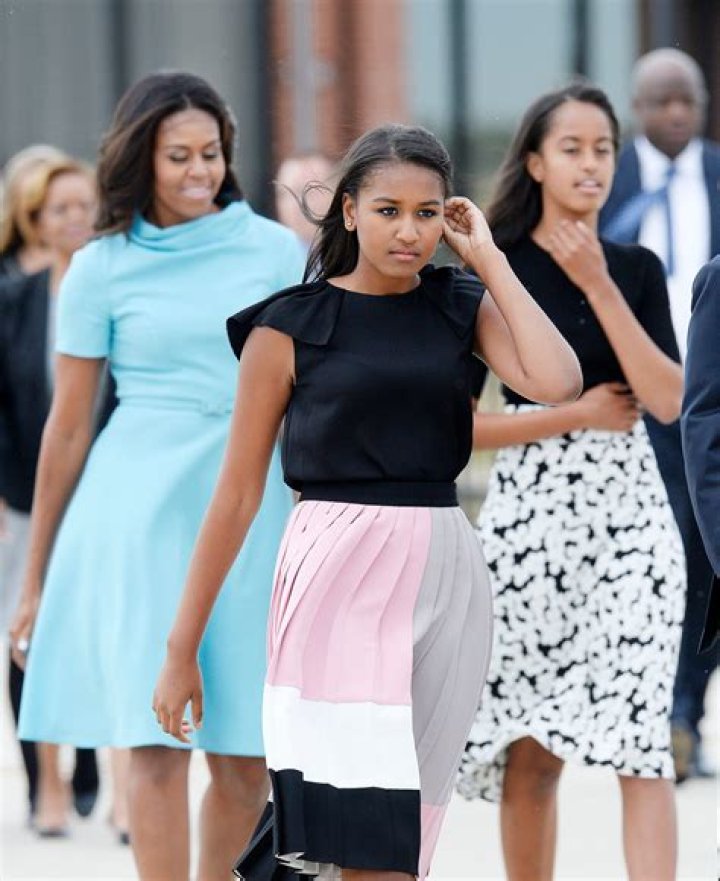 Sasha Obama as seen on her first day of school in 2009