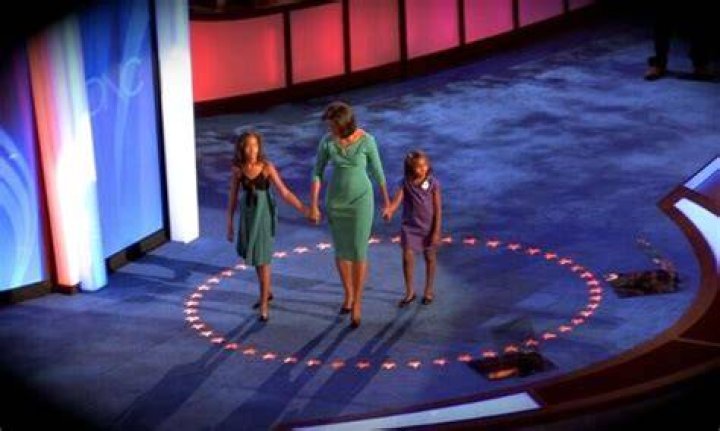 Sasha (right) as seen arriving with her mother and sister for the 2008 Democratic National Convention