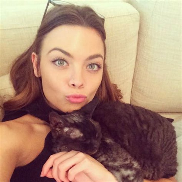 Scarlett Byrne with her cat as seen in December 2014