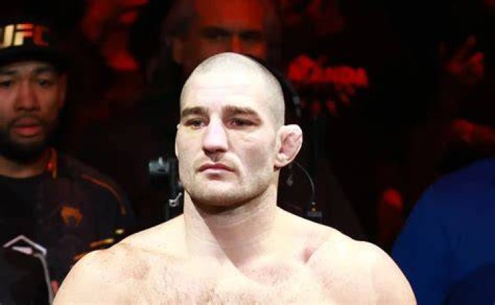 Sean Strickland (Left) as seen while posing for a picture along with Maxx Crosby in Las Vegas, Nevada in April 2023
