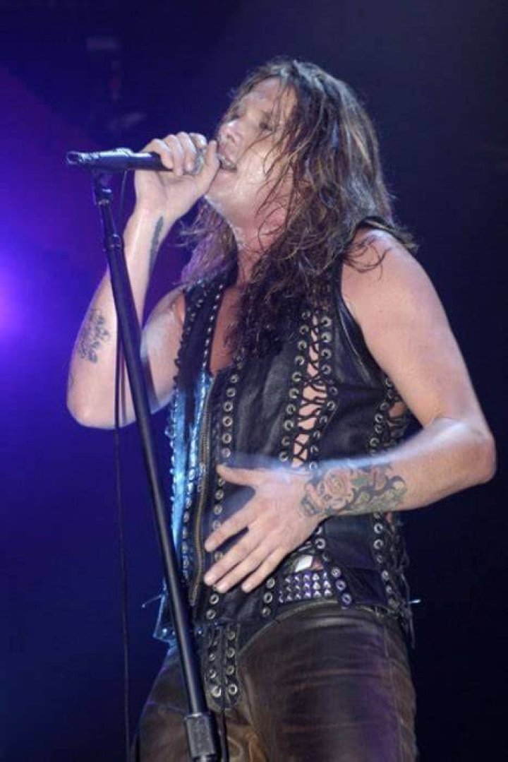 Sebastian Bach pictured while performing in 2006