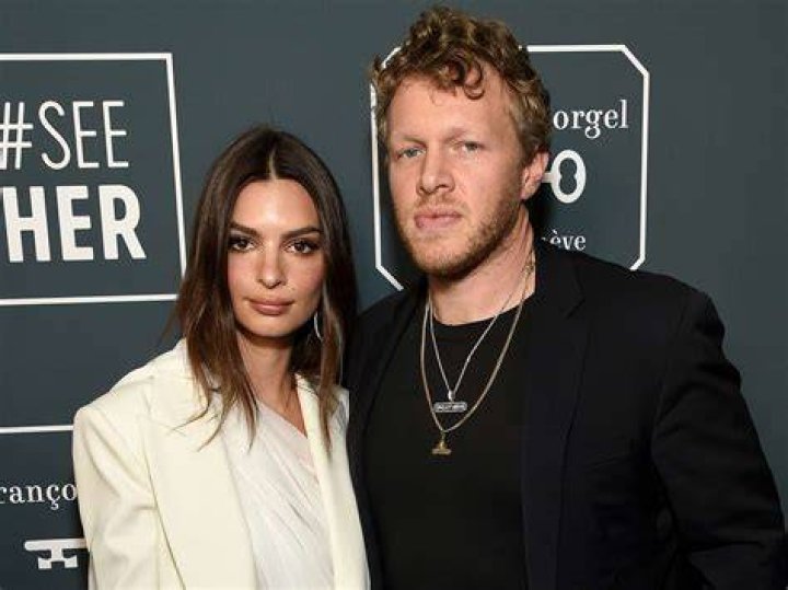 Sebastian Bear-McClard with Emily Ratajkowski in a picture that was taken in December 2019