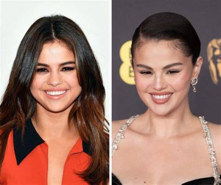 Selena Gomez just before the press time for Hotel Transylvania movie in January 2022