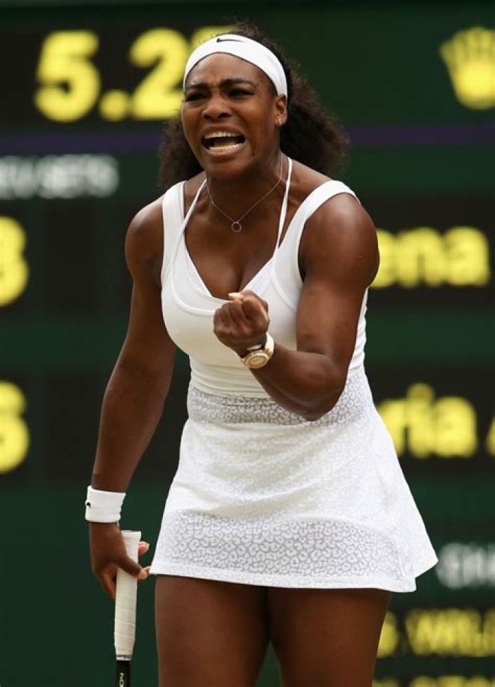 Serena Williams at the quarterfinal of Wimbledon Tournament 2015