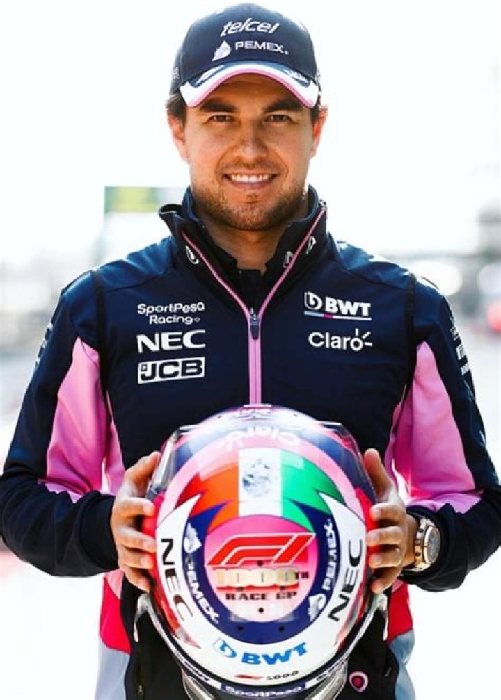 Sergio P&eacute;rez on the sidelines of the Chinese GP in April 2019