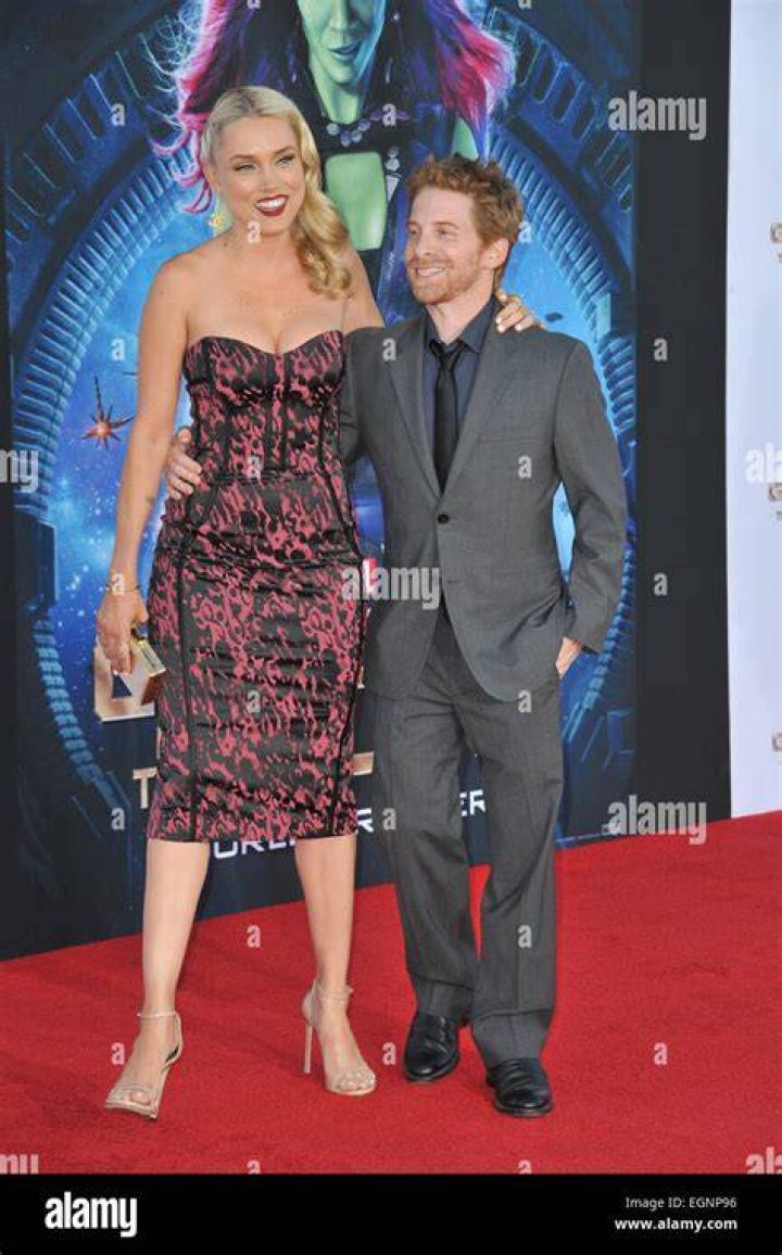 Seth Green and Clare Grant at the World Premiere of “Star Wars: The Force Awakens” in December 2015