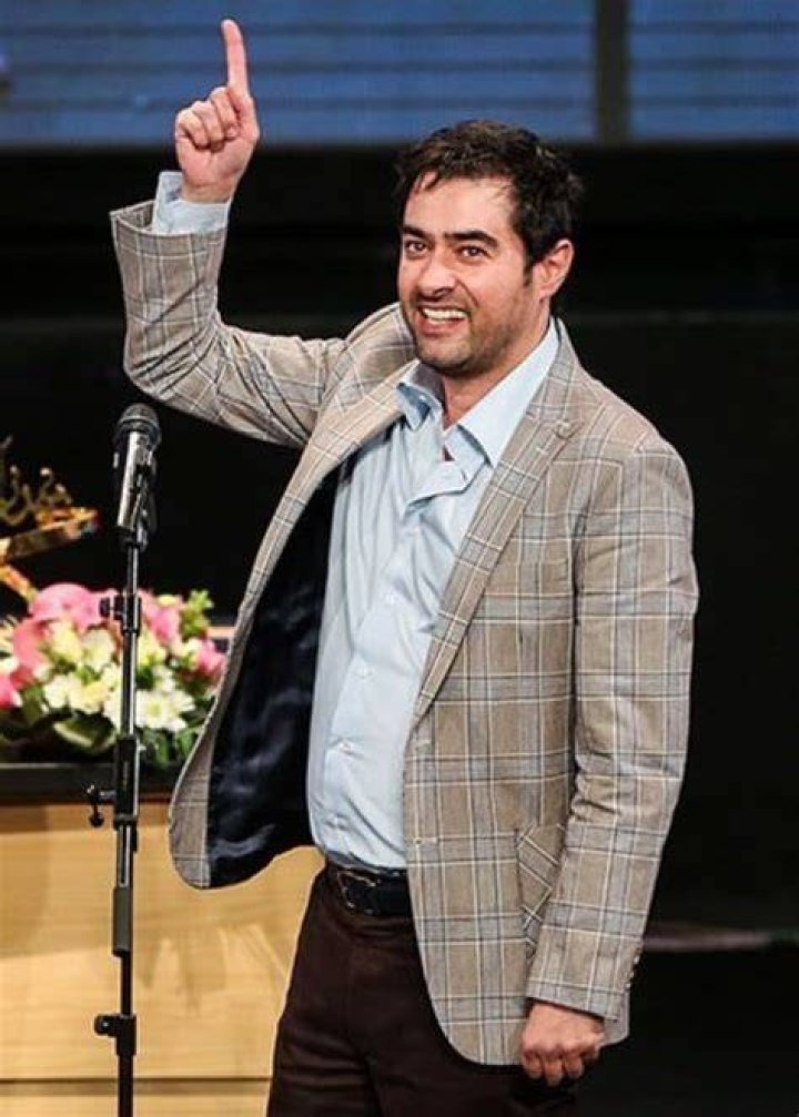 Shahab Hosseini as seen while speaking for an audience of Iran's artistic and political personalities during the closing ceremony of the popular series 'Shahrzad' at Tehran&rsquo;s Milad Tower in May 2016