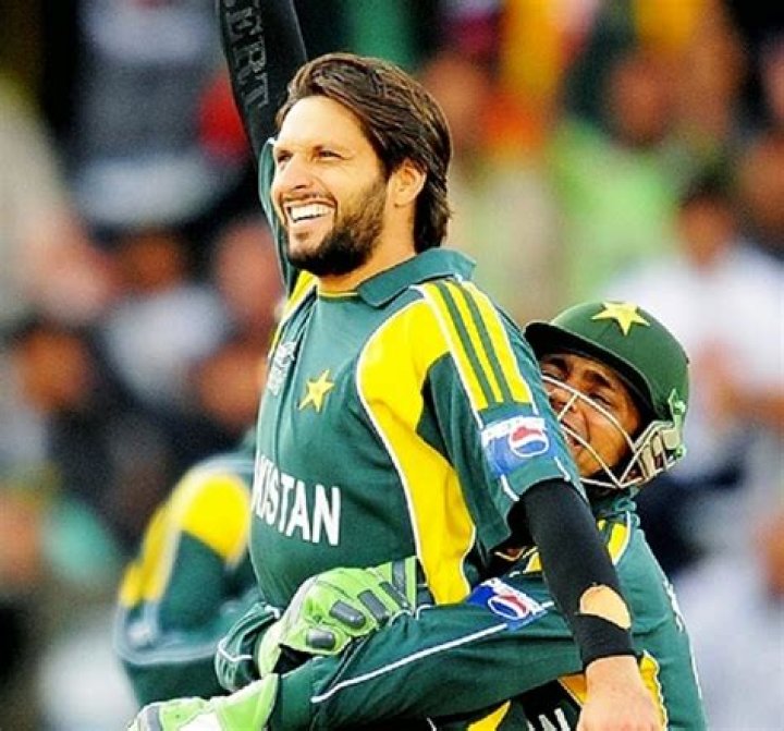 Shahid Afridi with Indian Cricketer Harbhajan Singh, as seen in October 2017