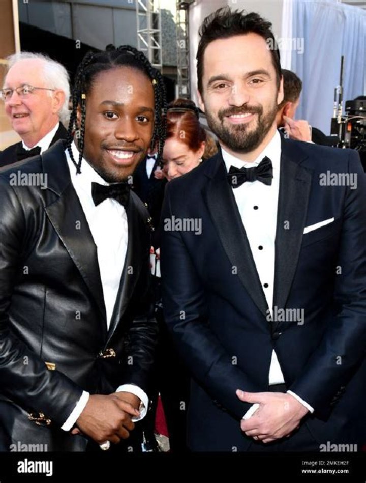Shameik Moore (Left) with Jake Johnson in December 2018