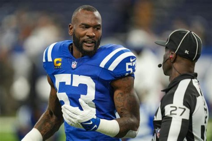 Shaquille Leonard as seen with Indianapolis Colts in a game against Washington Commanders in 2022