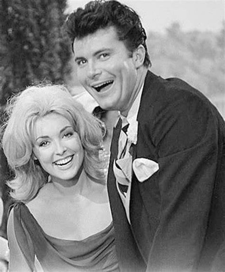 Sharon Tate alongside Max Baer Jr. and Nancy Kulp (Center) as seen in the television series 'The Beverly Hillbillies'