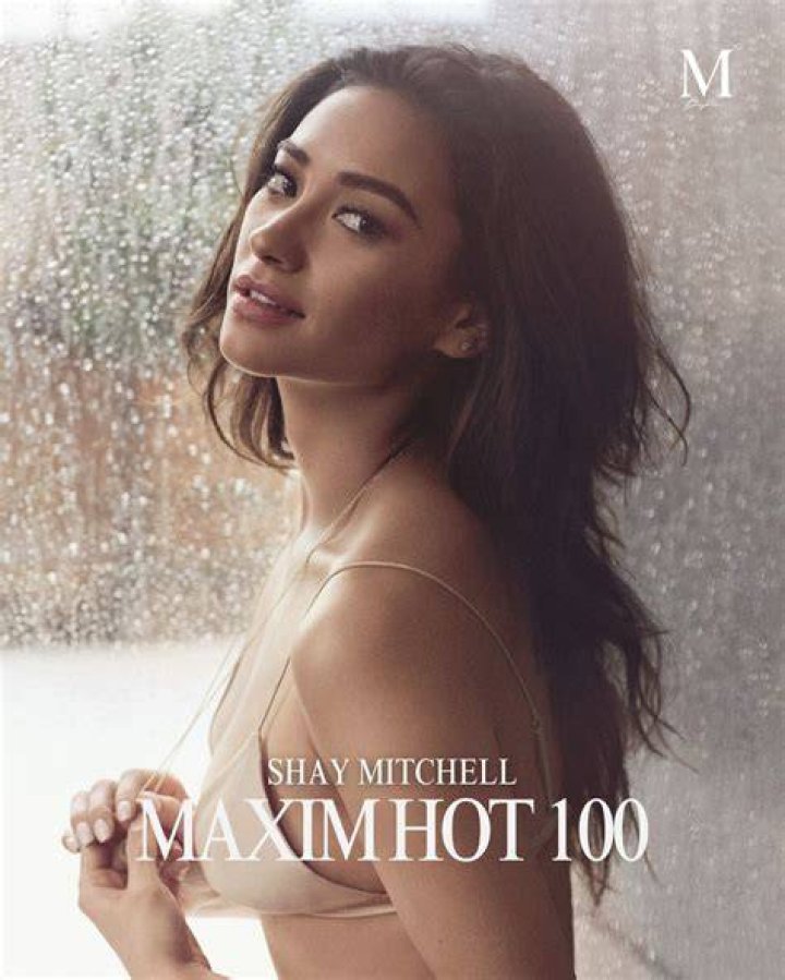 Shay Mitchell posing for Maxim's February 2015 Issue