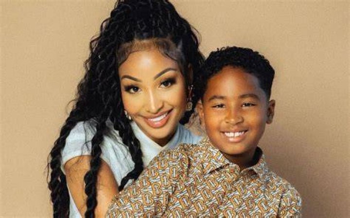 Shenseea with her son as seen in October 2019