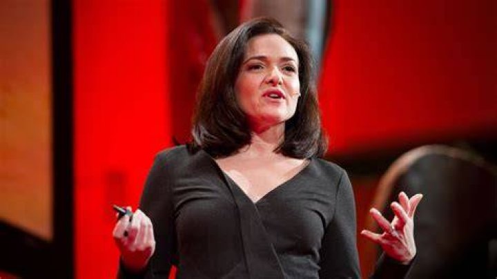 Sheryl Sandberg during TED Women talk on leadership in 2010
