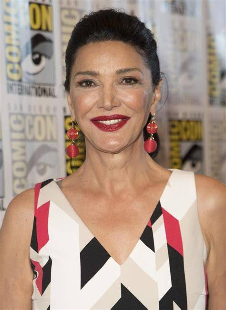 Shohreh Aghdashloo speaking at the 2019 San Diego Comic-Con International in San Diego, California