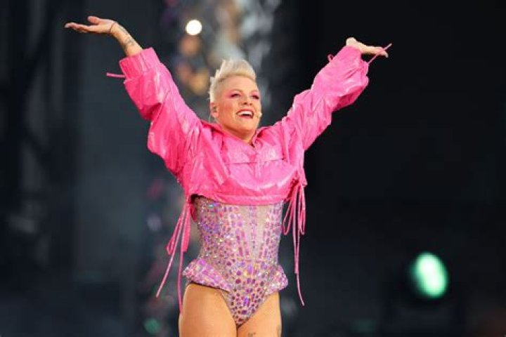 Singer Pink performing