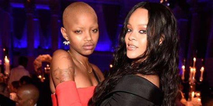 Slick Woods (Left) with Rihanna
