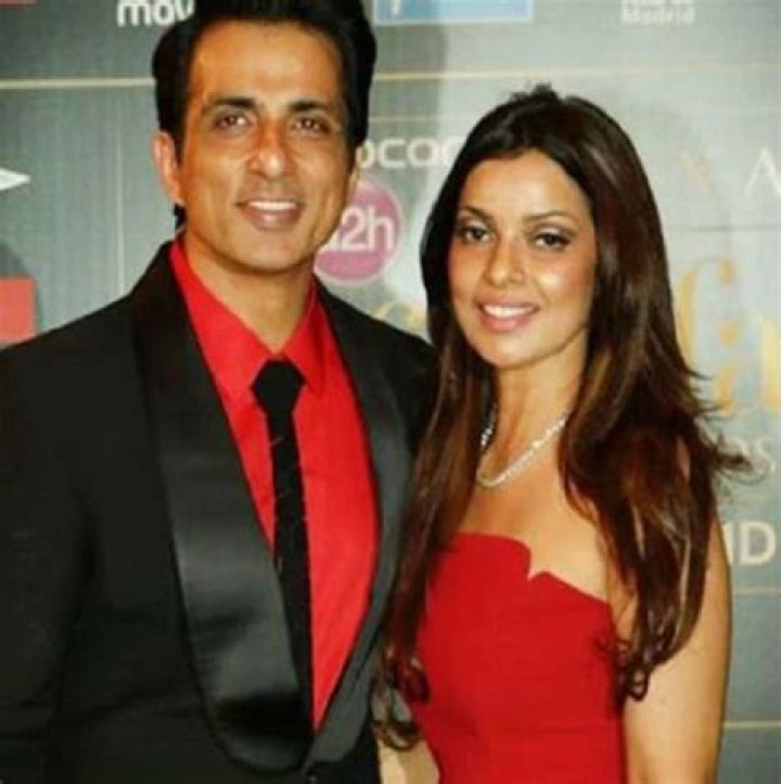 Sonu Sood and Sonali Sood at the IIFA Magic of the Movies event in Tampa, Florida in April 2014